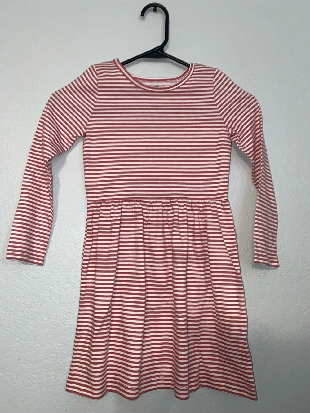 Carter's Gray Heart Print Dress with Pink Stripe Dress bundle